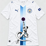 Manchester City White Frieza Death Ball Dragon Ball Jersey — Front