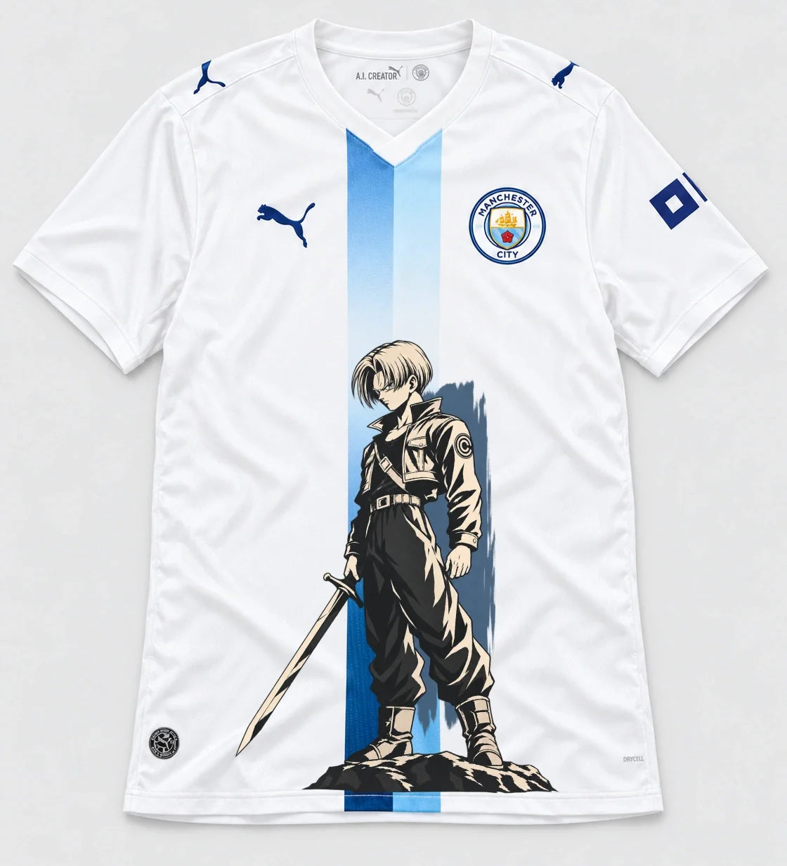 Manchester City Trunks Sword Dragon Ball Jersey — Front