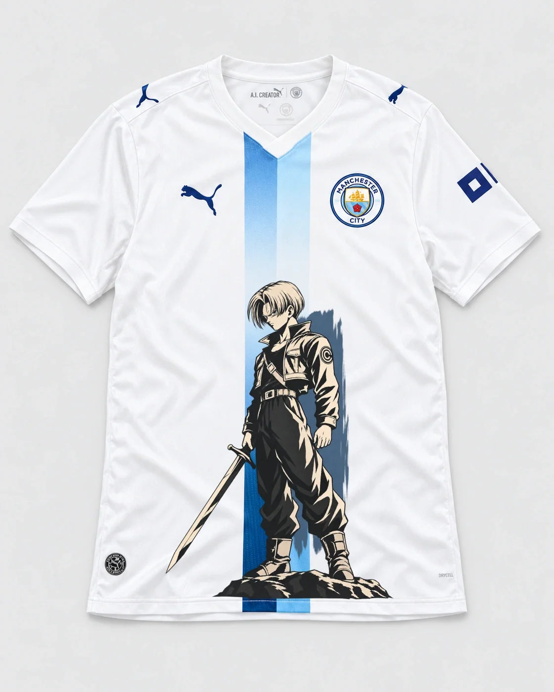 Manchester City Trunks Sword Dragon Ball Jersey — Front