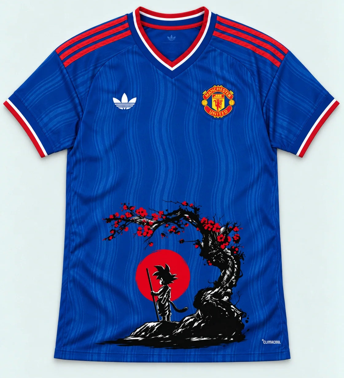 Manchester United Goku Sakura Dragon Ball Jersey — Front