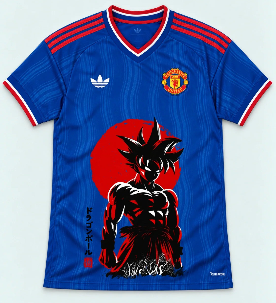 Manchester United Goku Rising Sun Dragon Ball Jersey — Front