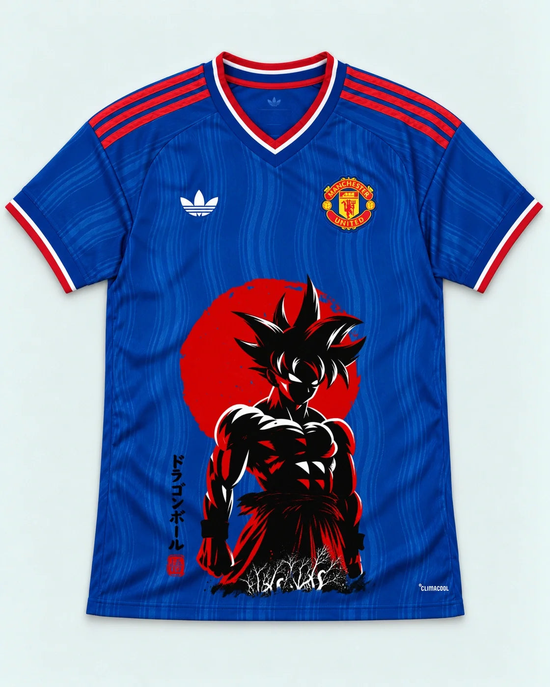 Manchester United Goku Rising Sun Dragon Ball Jersey — Front