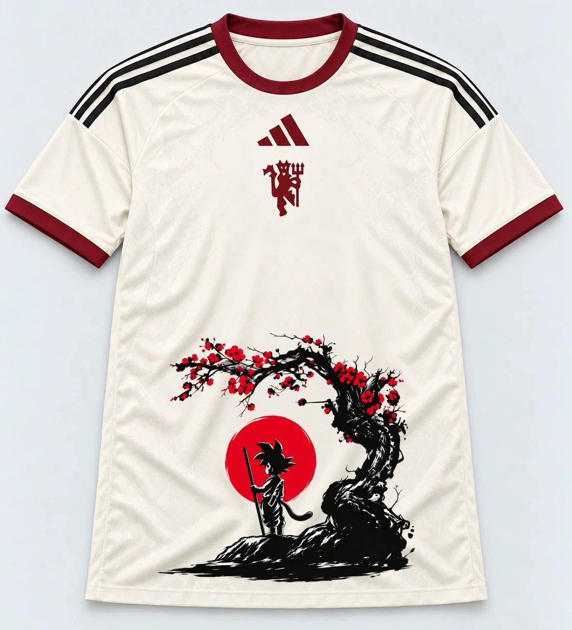 Manchester United Goku Sakura Dragon Ball Jersey — Front
