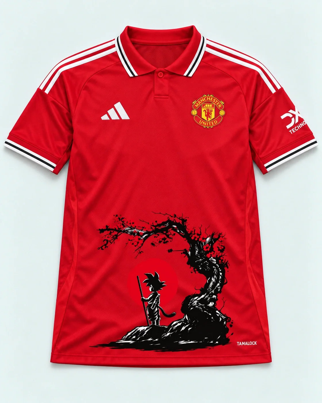 Manchester United Goku Sakura Dragon Ball Jersey — Front