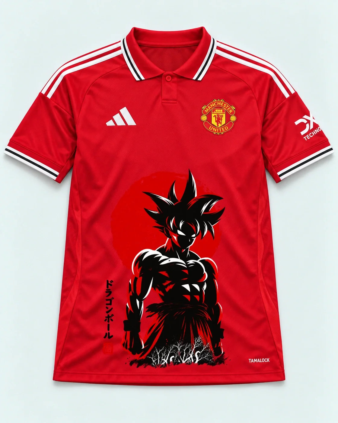 Manchester United Goku Rising Sun Dragon Ball Jersey — Front