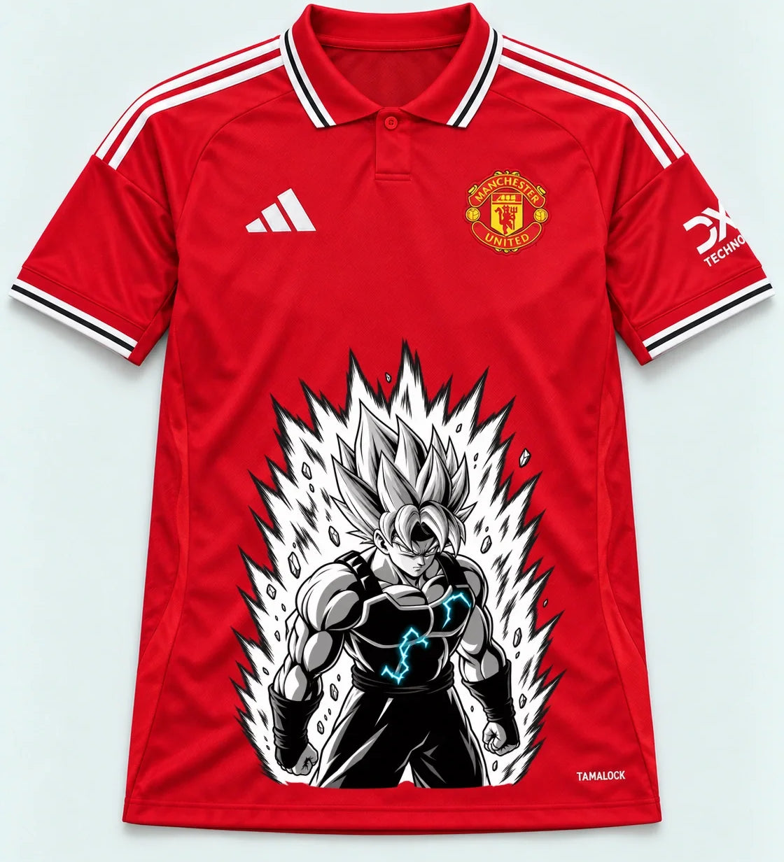 Manchester United Super Saiyan Aura Dragon Ball Jersey — Front
