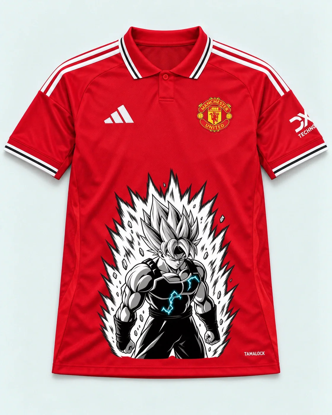 Manchester United Super Saiyan Aura Dragon Ball Jersey — Front