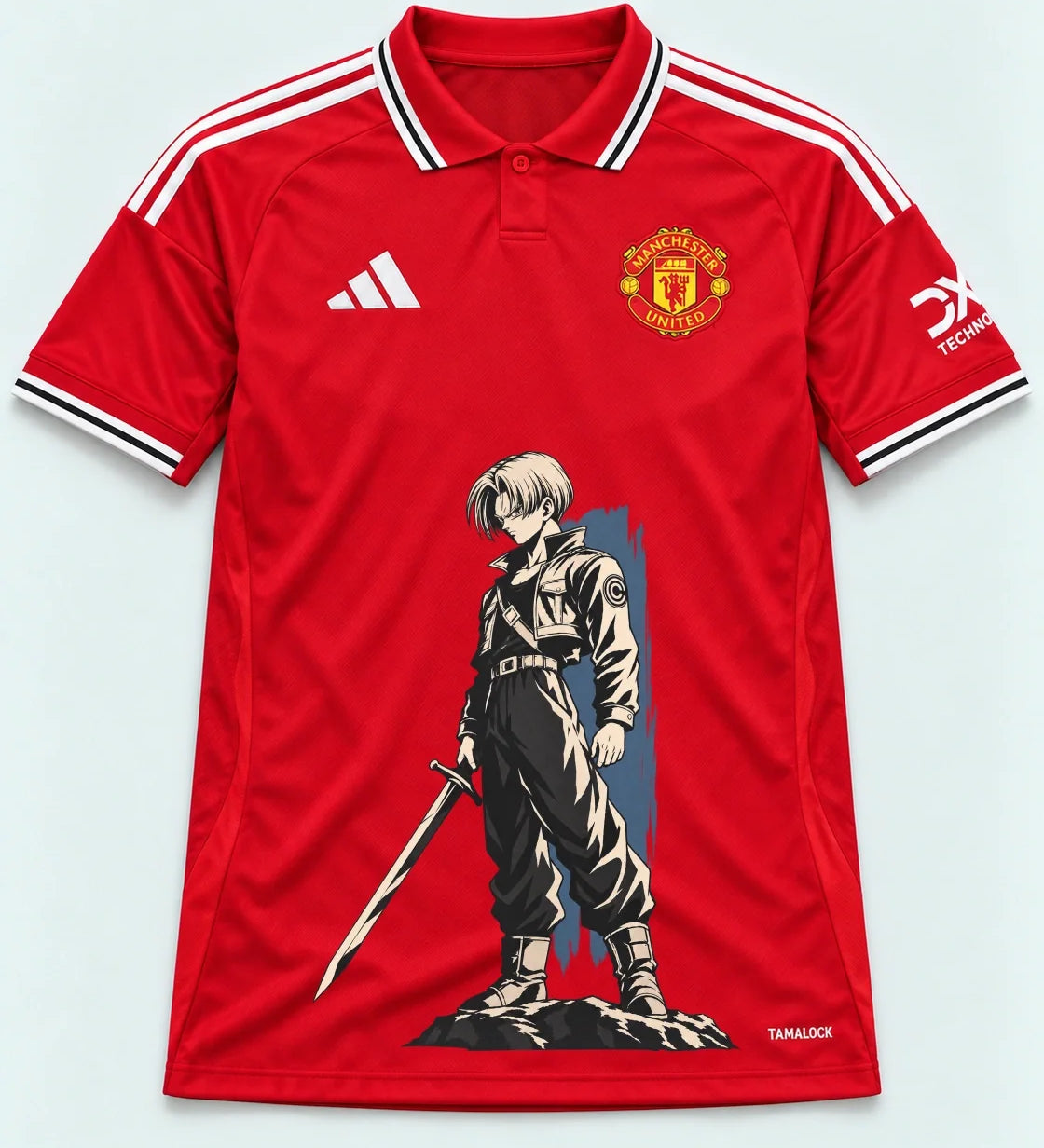 Manchester United Trunks Sword Dragon Ball Jersey — Front