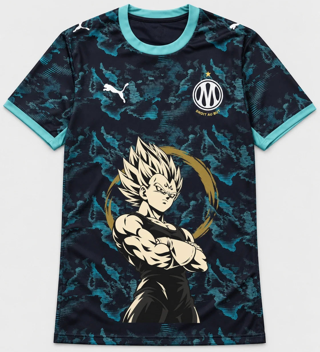 Olympique Marseille Majin Vegeta Dragon Ball Jersey — Front
