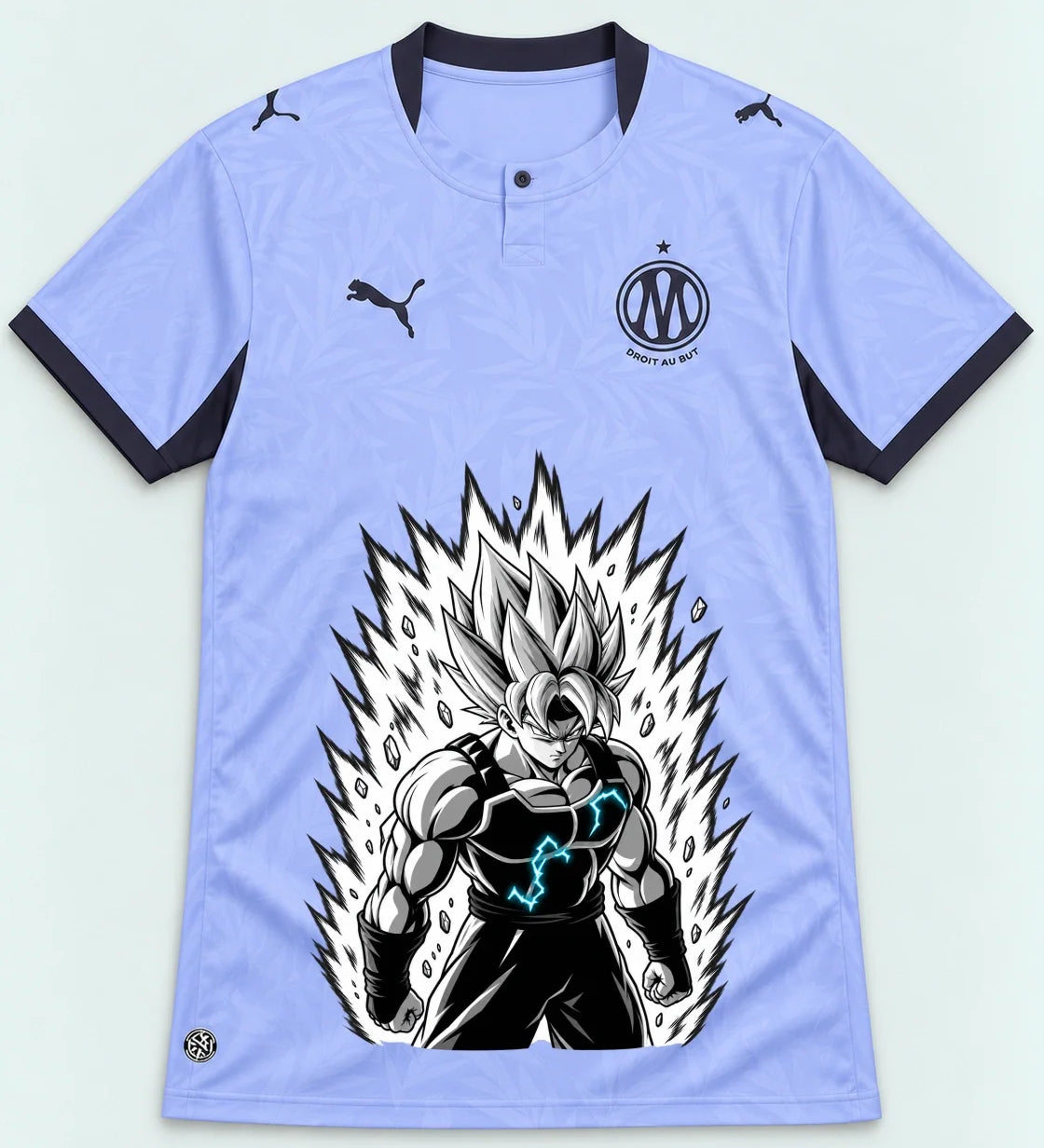 Olympique Marseille Super Saiyan Aura Dragon Ball Jersey — Front