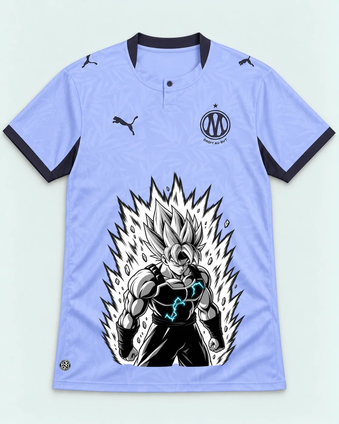 Olympique Marseille Super Saiyan Aura Dragon Ball Jersey — Front