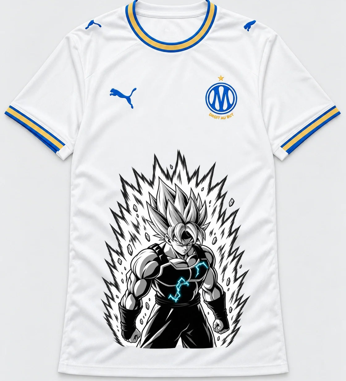 Olympique Marseille Super Saiyan Aura Dragon Ball Jersey — Front