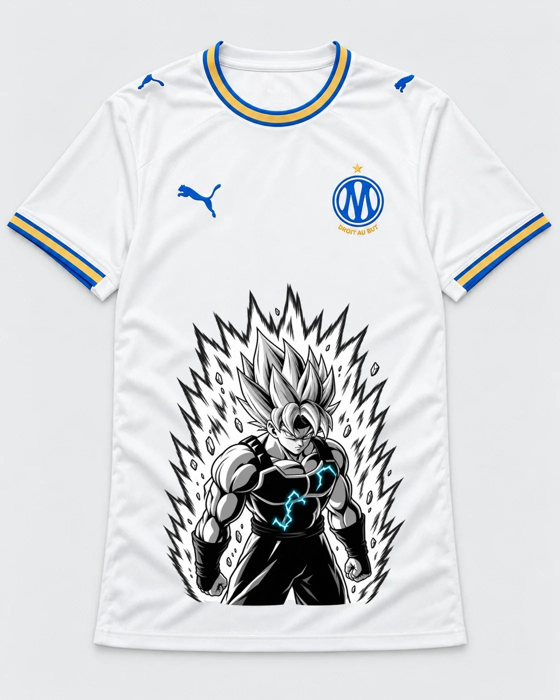 Olympique Marseille Super Saiyan Aura Dragon Ball Jersey — Front