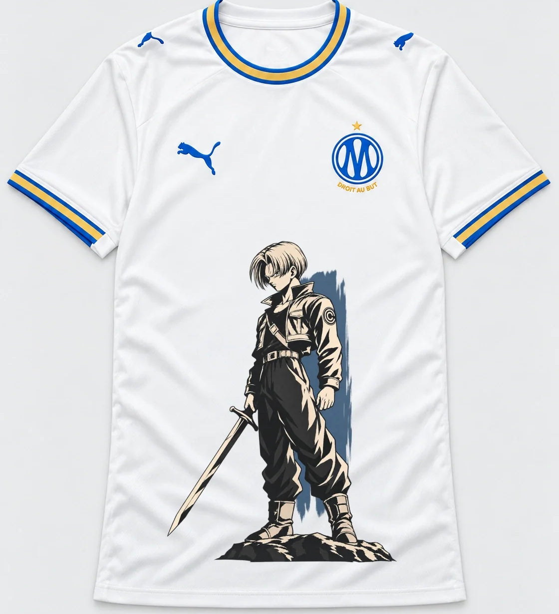 Olympique Marseille Trunks Sword Dragon Ball Jersey — Front