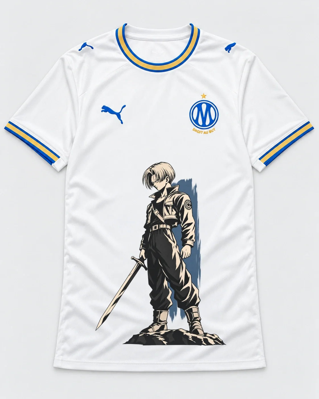 Olympique Marseille Trunks Sword Dragon Ball Jersey — Front