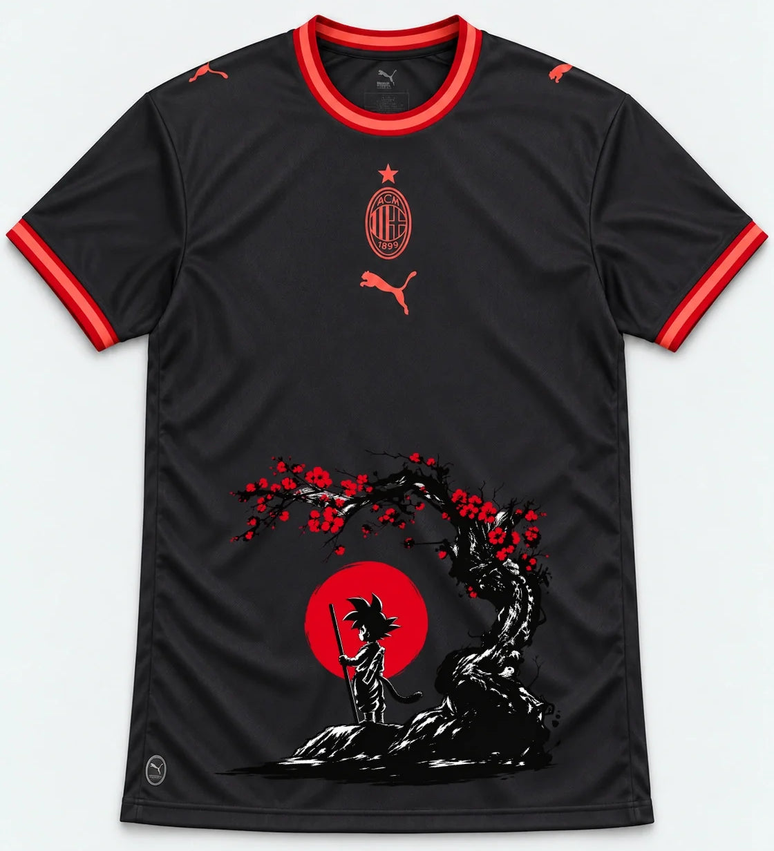 AC Milan Goku Sakura Dragon Ball Jersey — Front