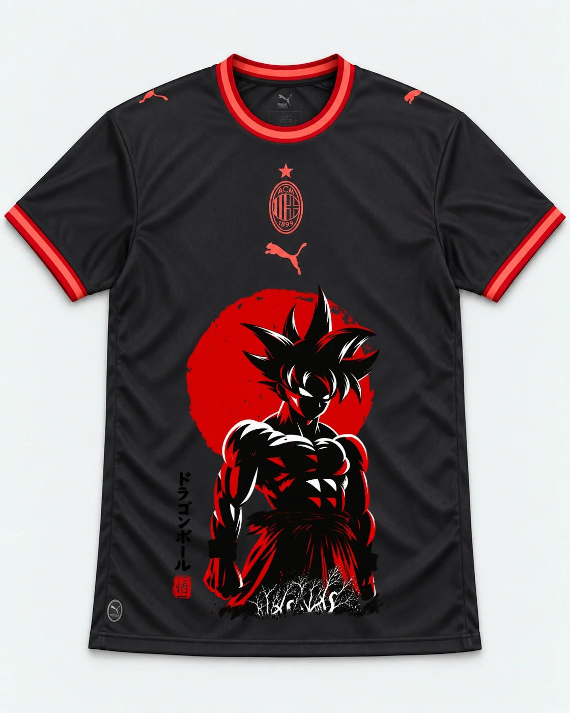 AC Milan Goku Rising Sun Dragon Ball Jersey — Front