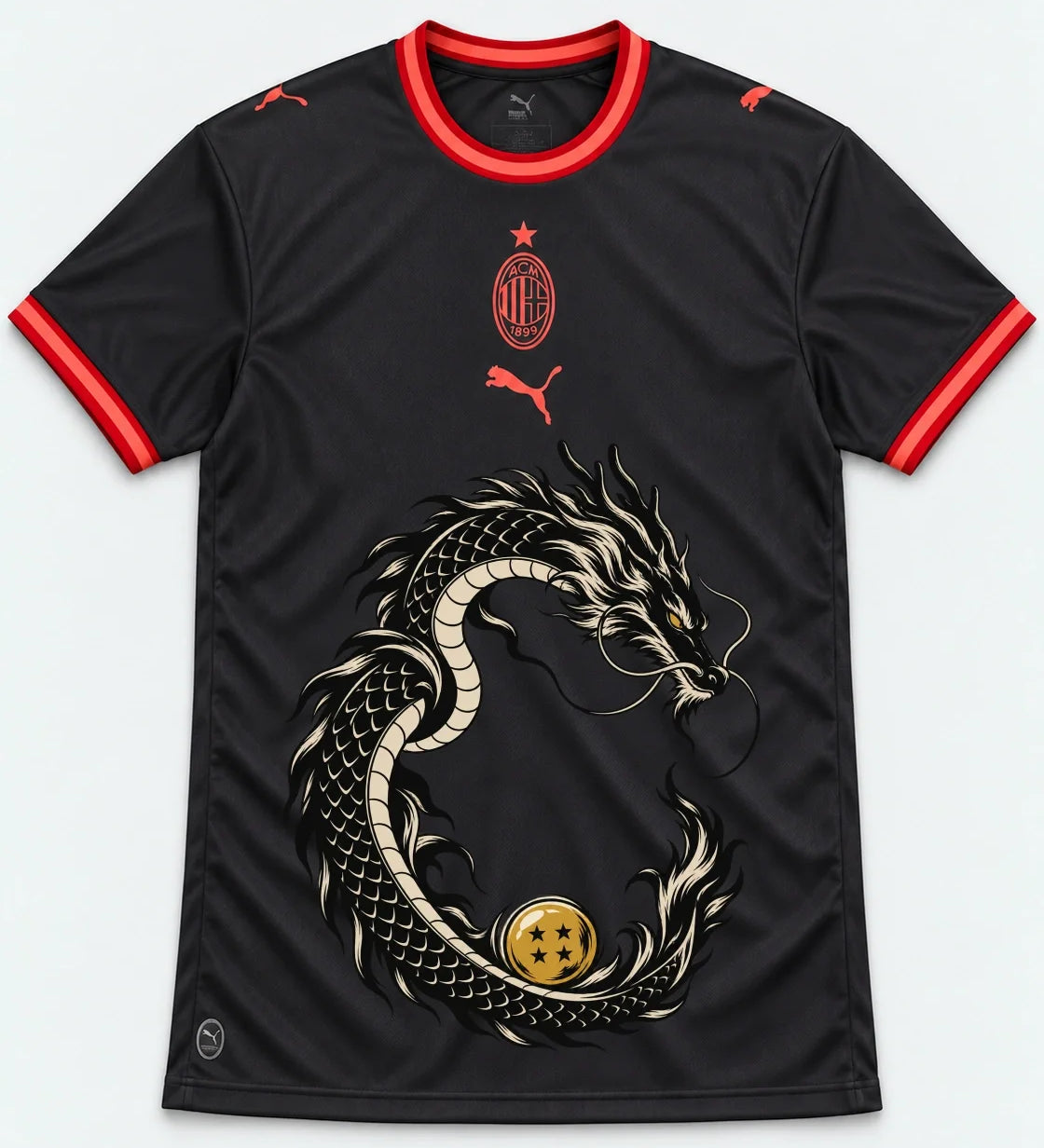 AC Milan Shenron Emblem Dragon Ball Jersey — Front