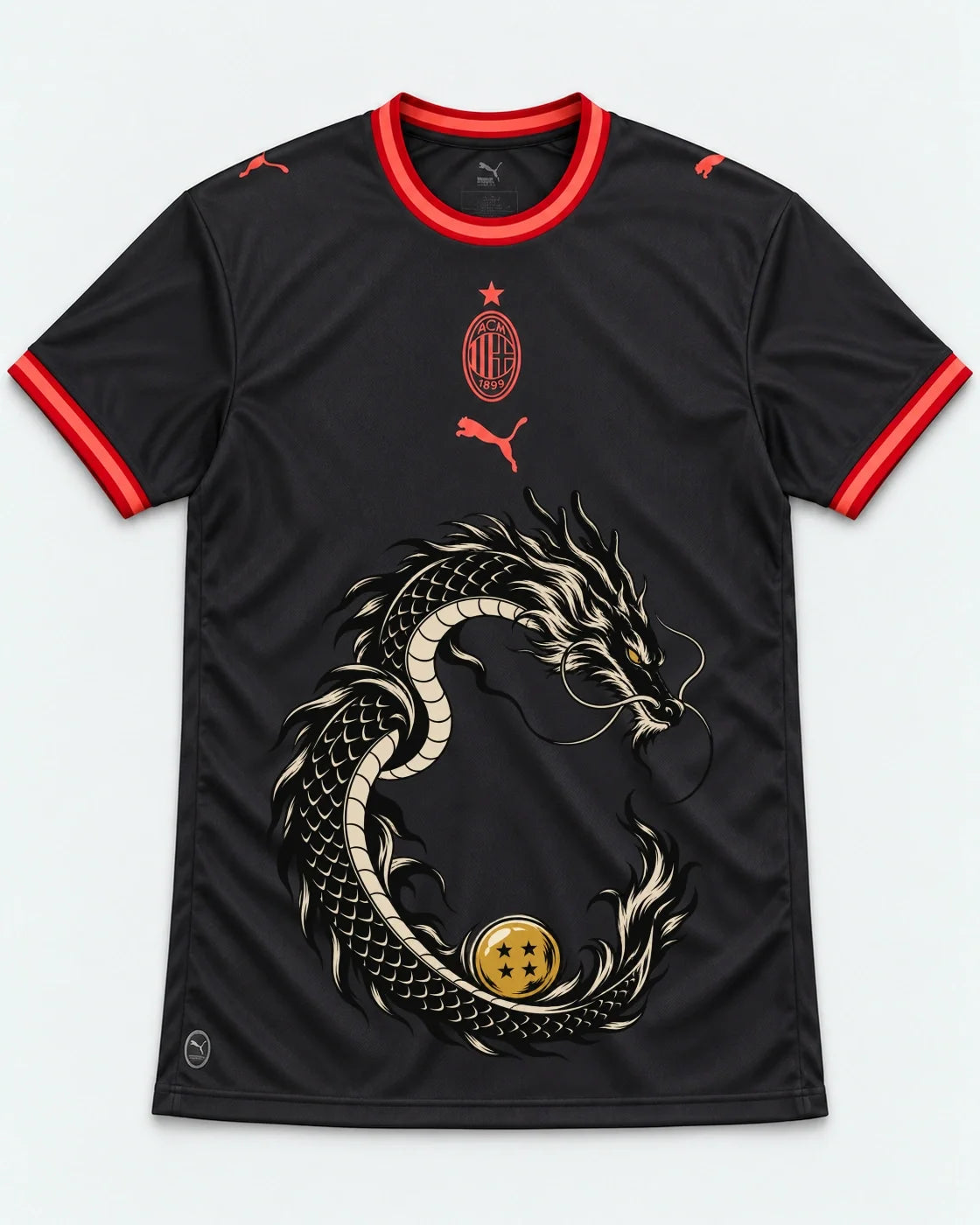 AC Milan Shenron Emblem Dragon Ball Jersey — Front