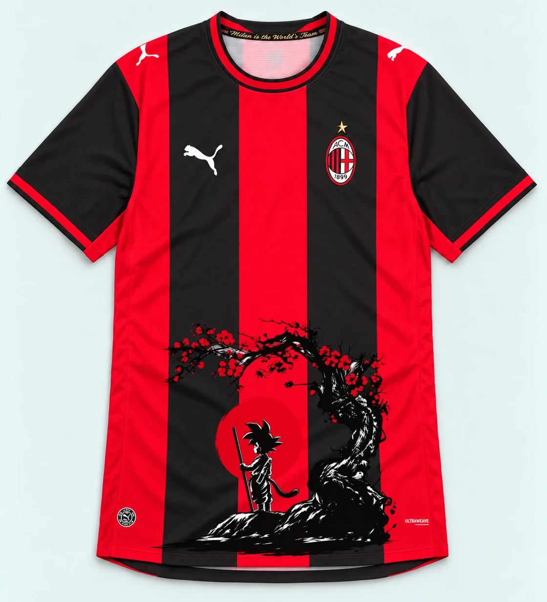 AC Milan Goku Sakura Dragon Ball Jersey — Front