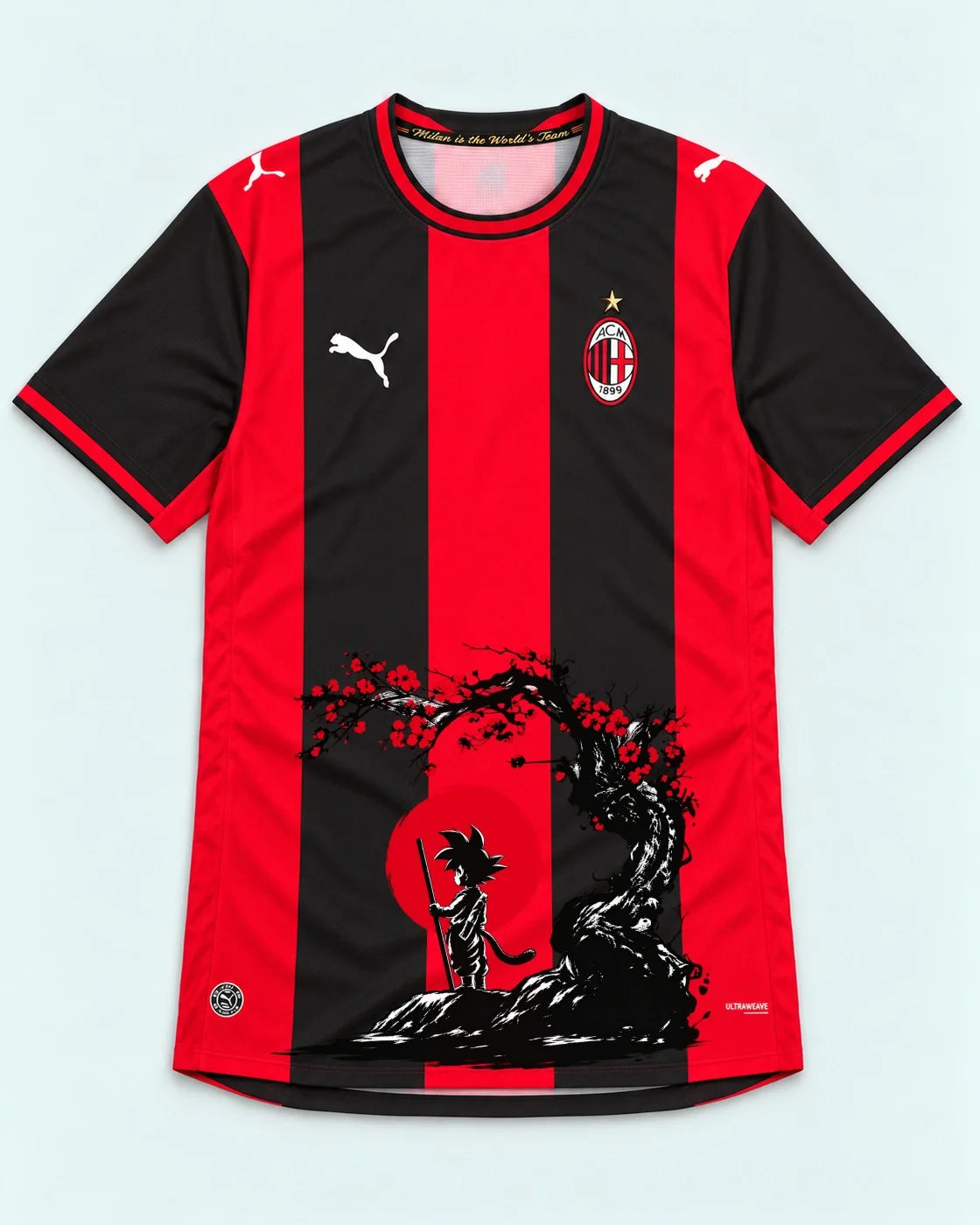 AC Milan Goku Sakura Dragon Ball Jersey — Front