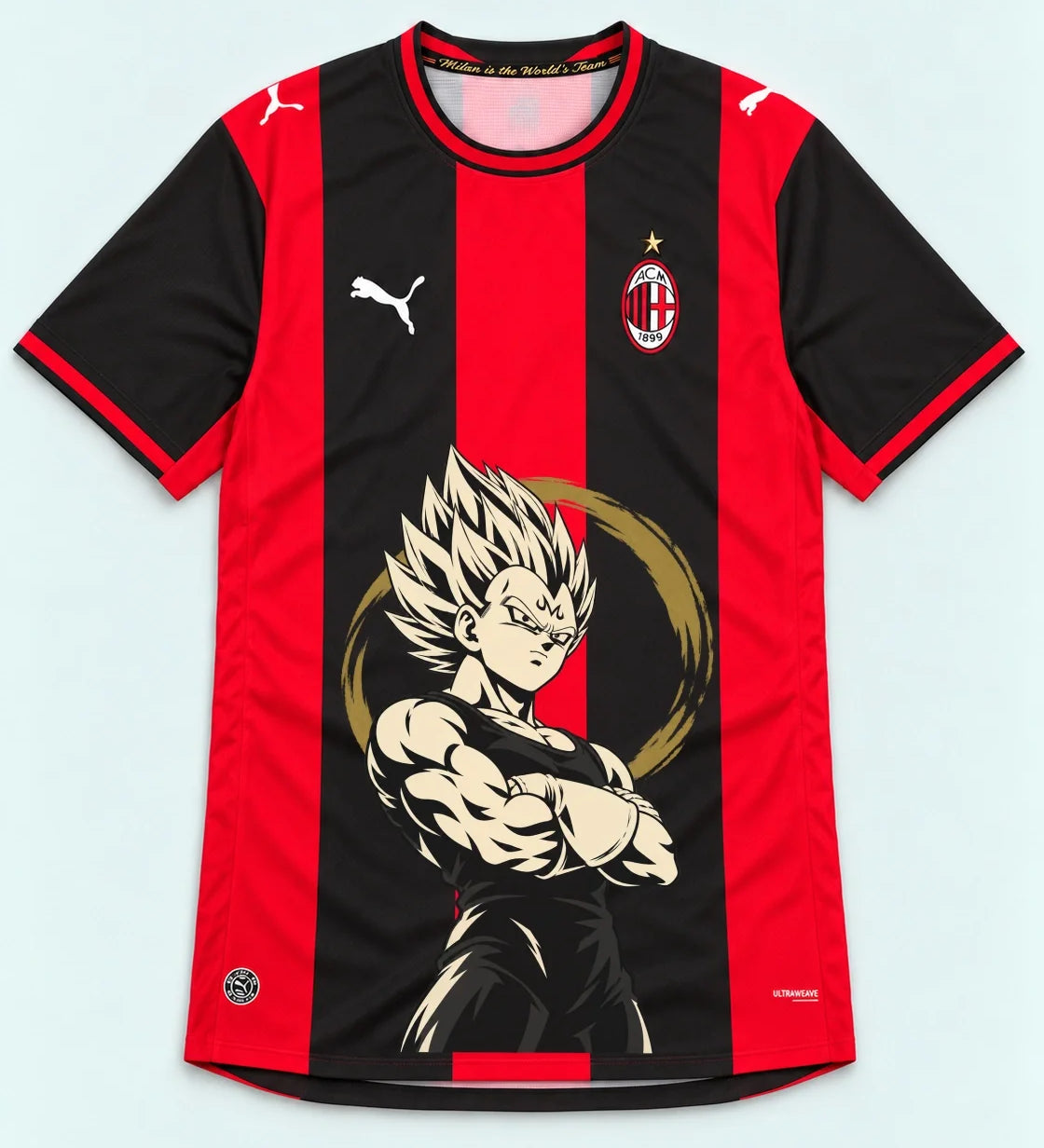 AC Milan Majin Vegeta Dragon Ball Jersey — Front