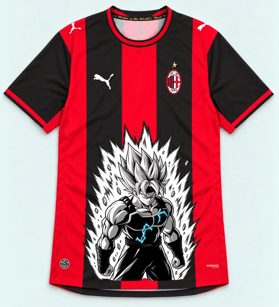 AC Milan Super Saiyan Aura Dragon Ball Jersey — Front