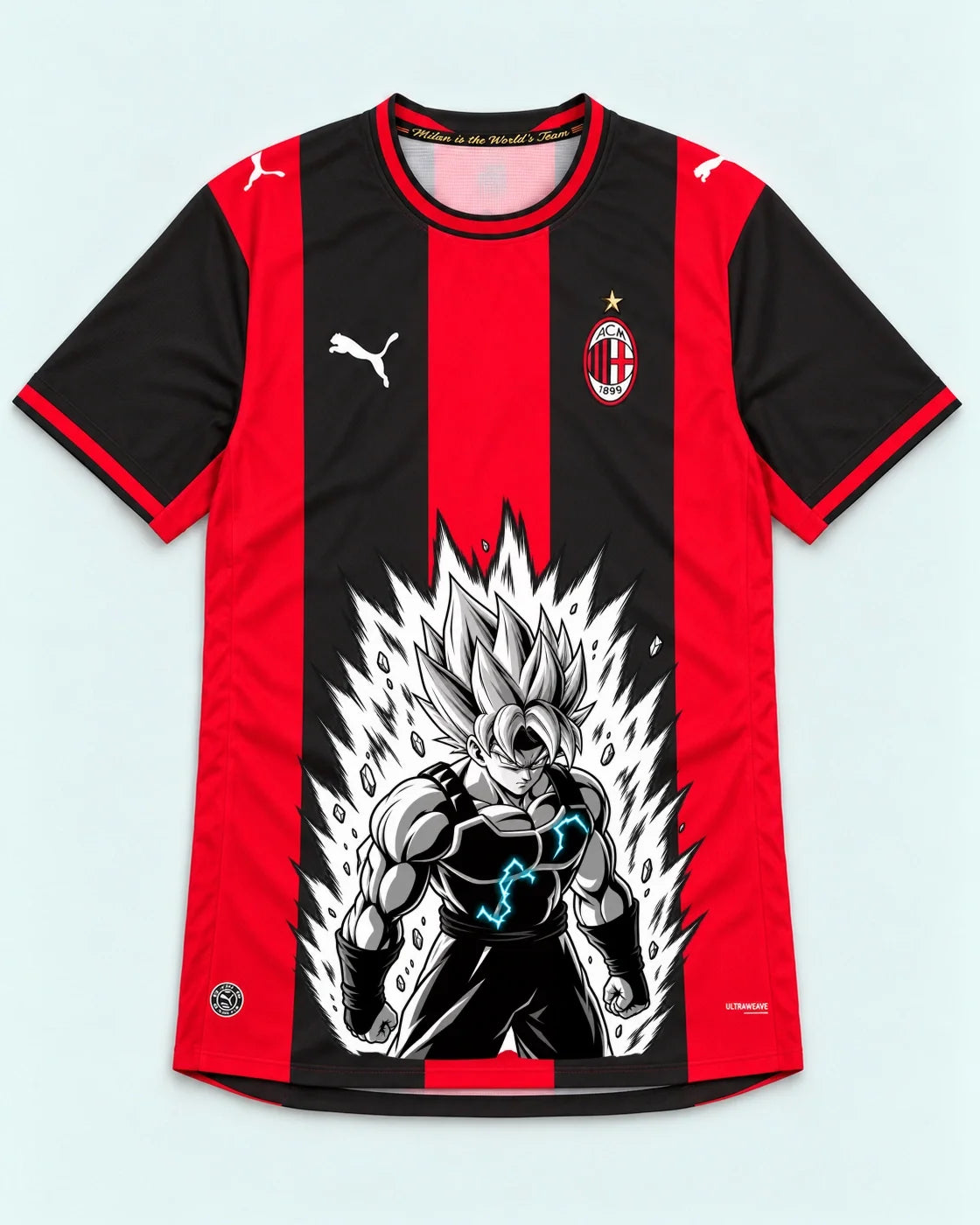 AC Milan Super Saiyan Aura Dragon Ball Jersey — Front