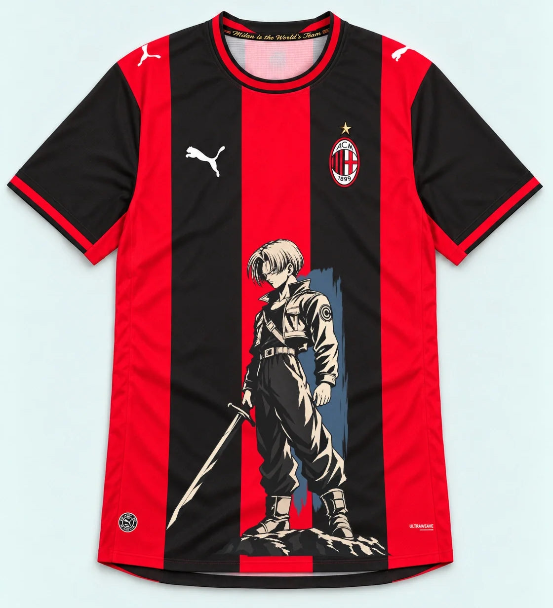AC Milan Trunks Sword Dragon Ball Jersey — Front