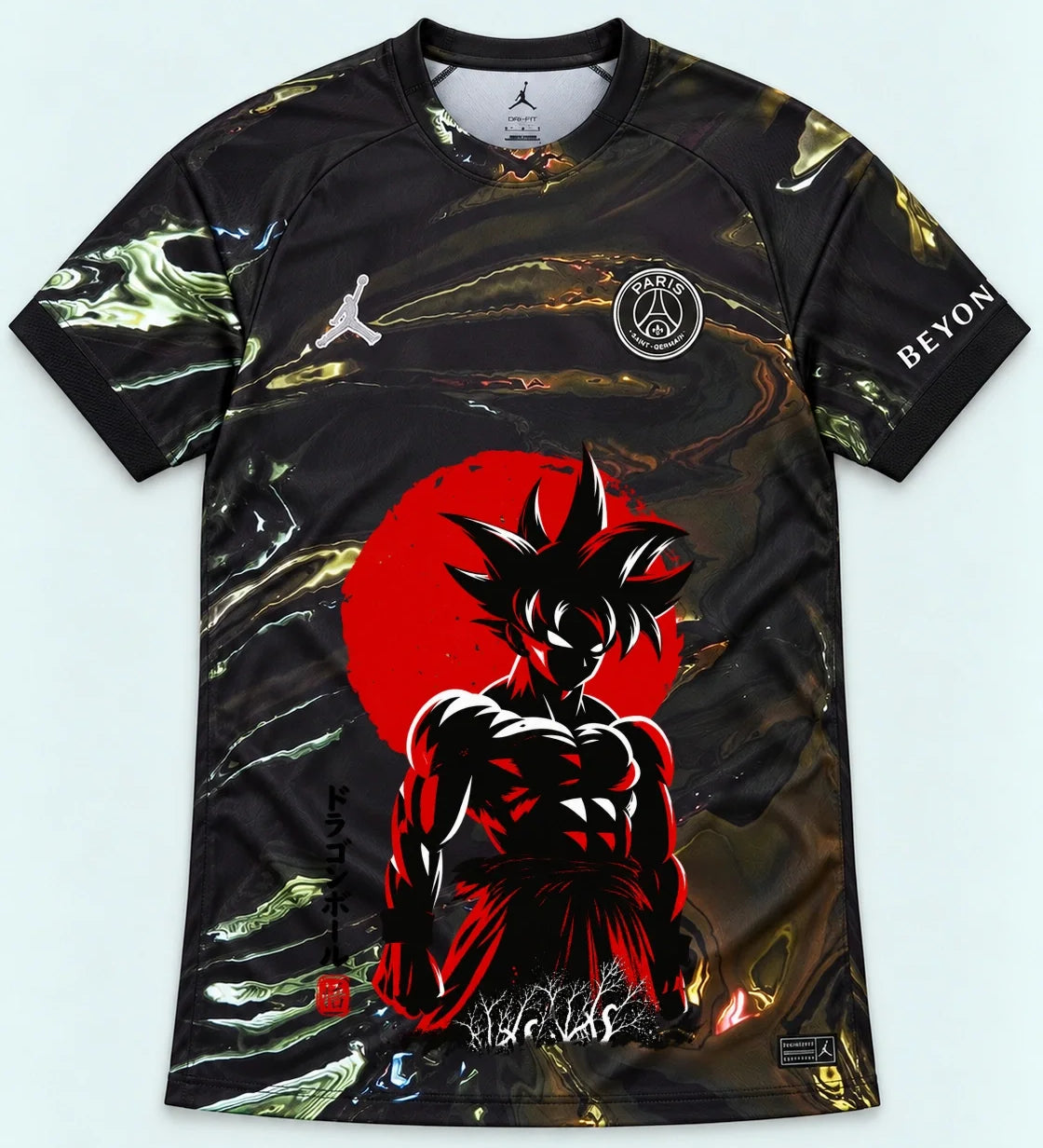 PSG Goku Rising Sun Dragon Ball Jersey — Front