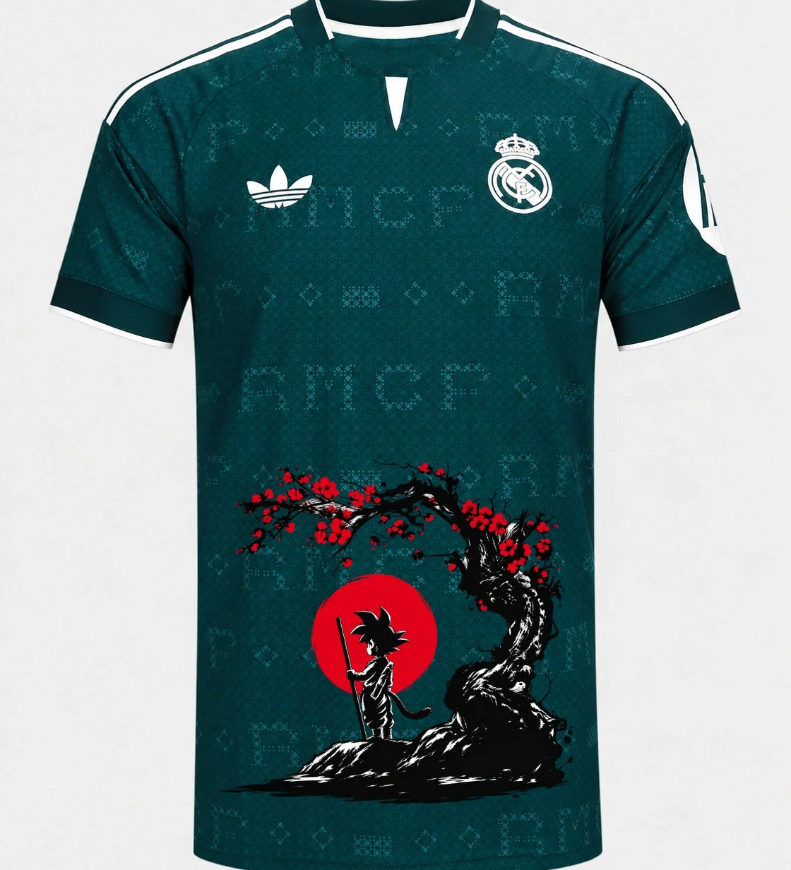 Real Madrid Goku Sakura Dragon Ball Jersey — Front