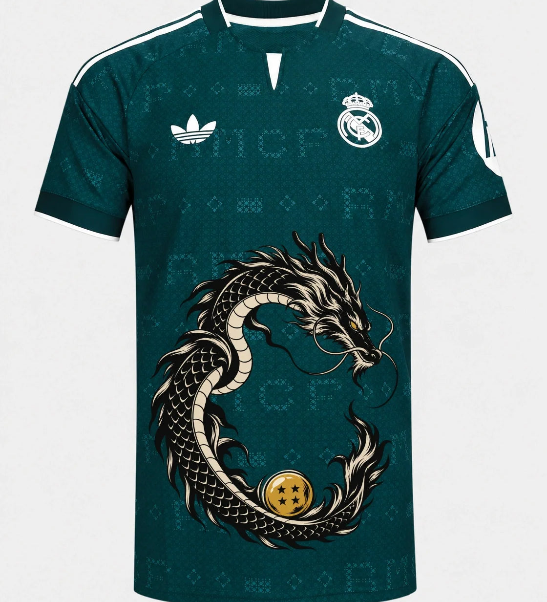 Real Madrid Shenron Emblem Dragon Ball Jersey — Front