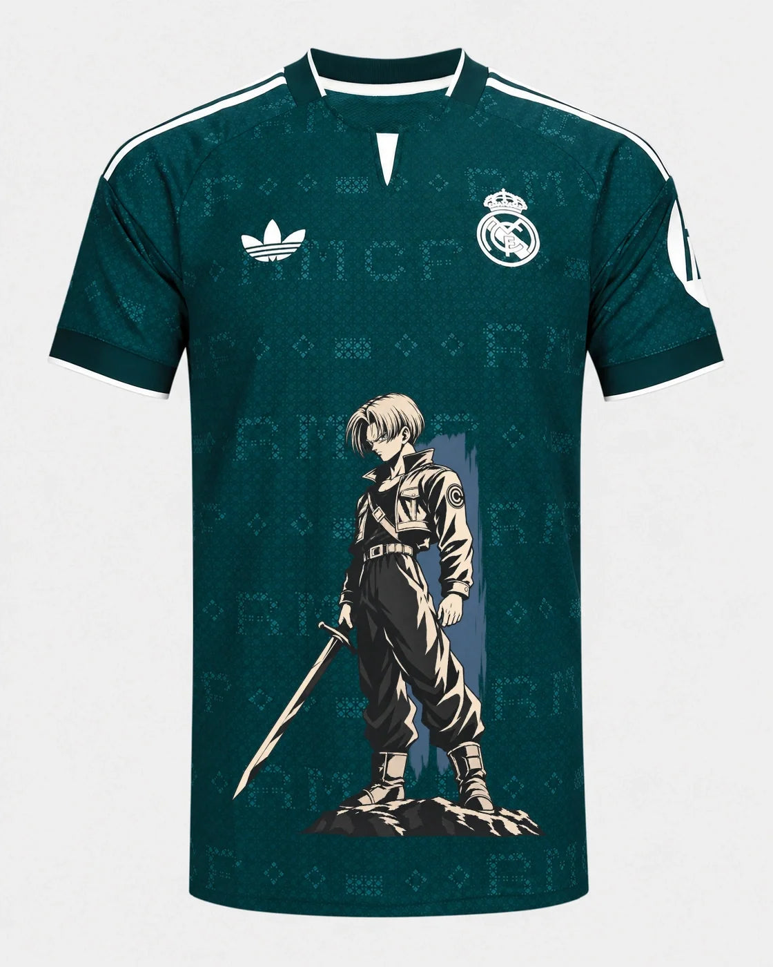 Real Madrid Trunks Sword Dragon Ball Jersey — Front