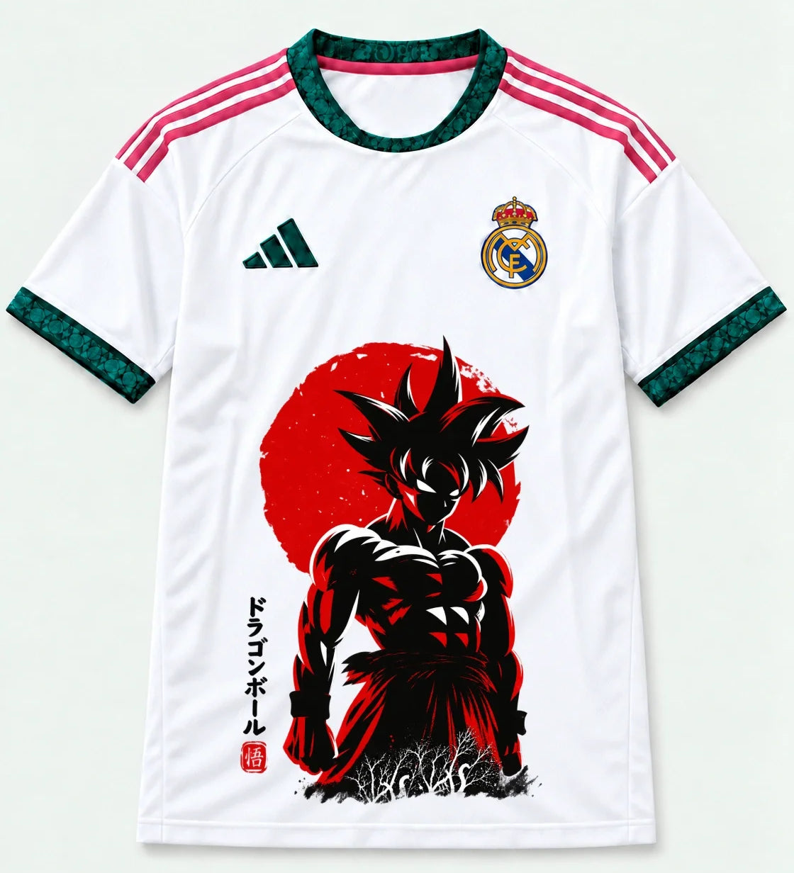 Real Madrid Goku Rising Sun Dragon Ball Jersey — Front