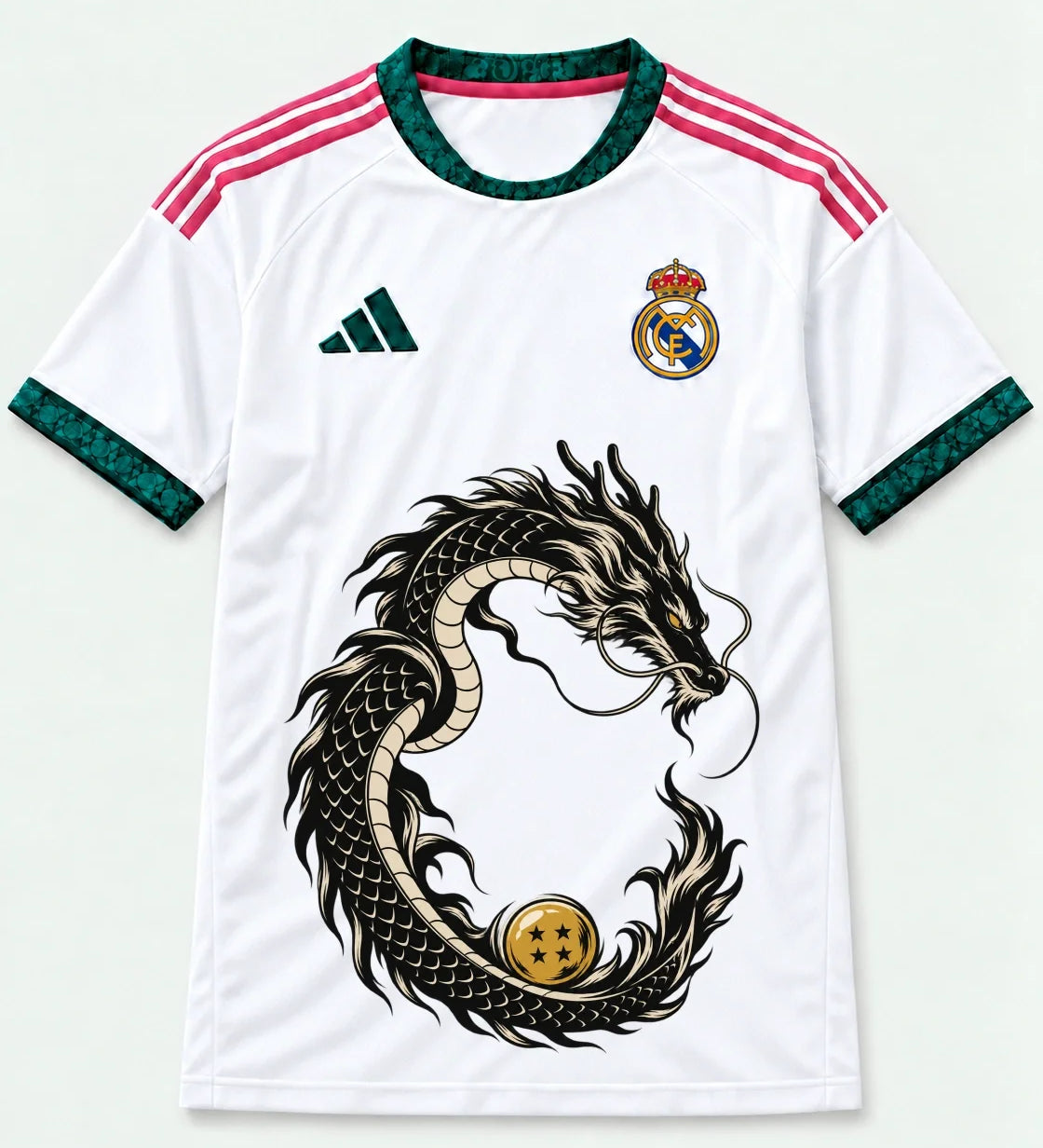 Real Madrid Shenron Emblem Dragon Ball Jersey — Front