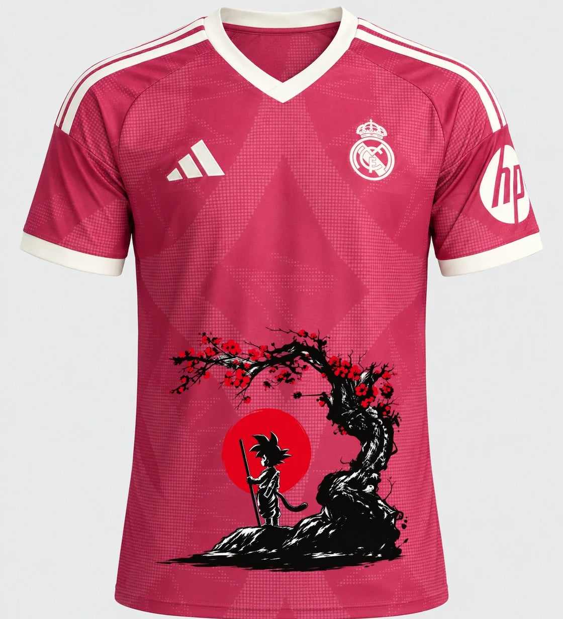 Real Madrid Goku Sakura Dragon Ball Jersey — Front