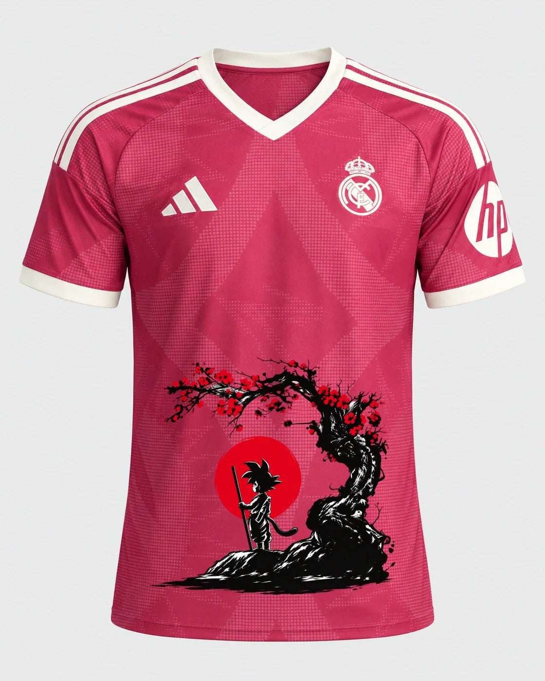 Real Madrid Goku Sakura Dragon Ball Jersey — Front
