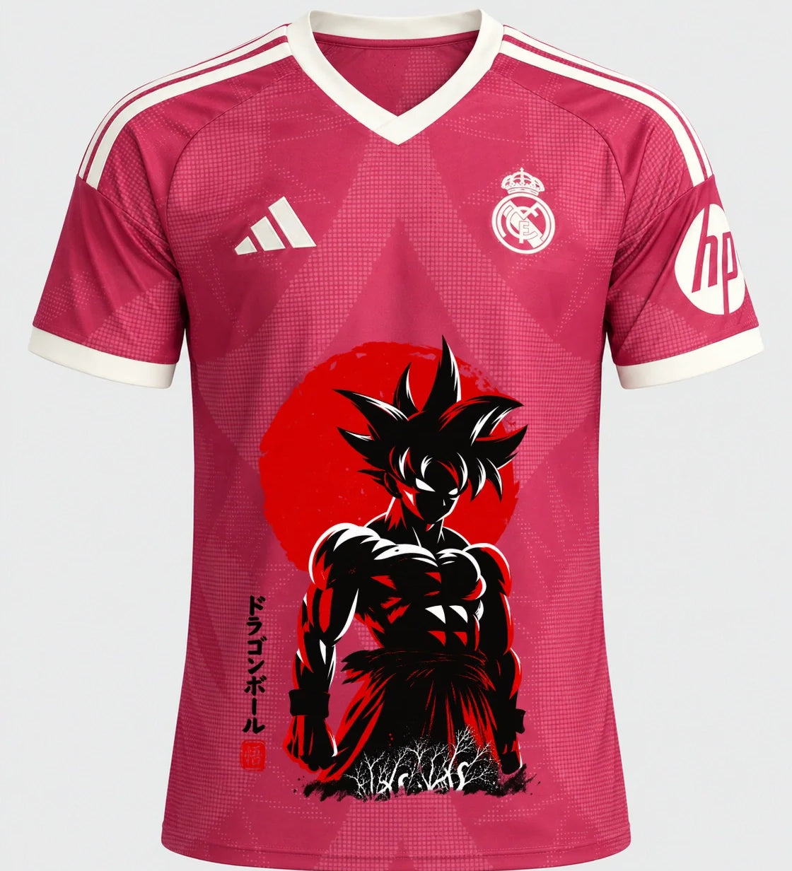 Real Madrid Goku Rising Sun Dragon Ball Jersey — Front