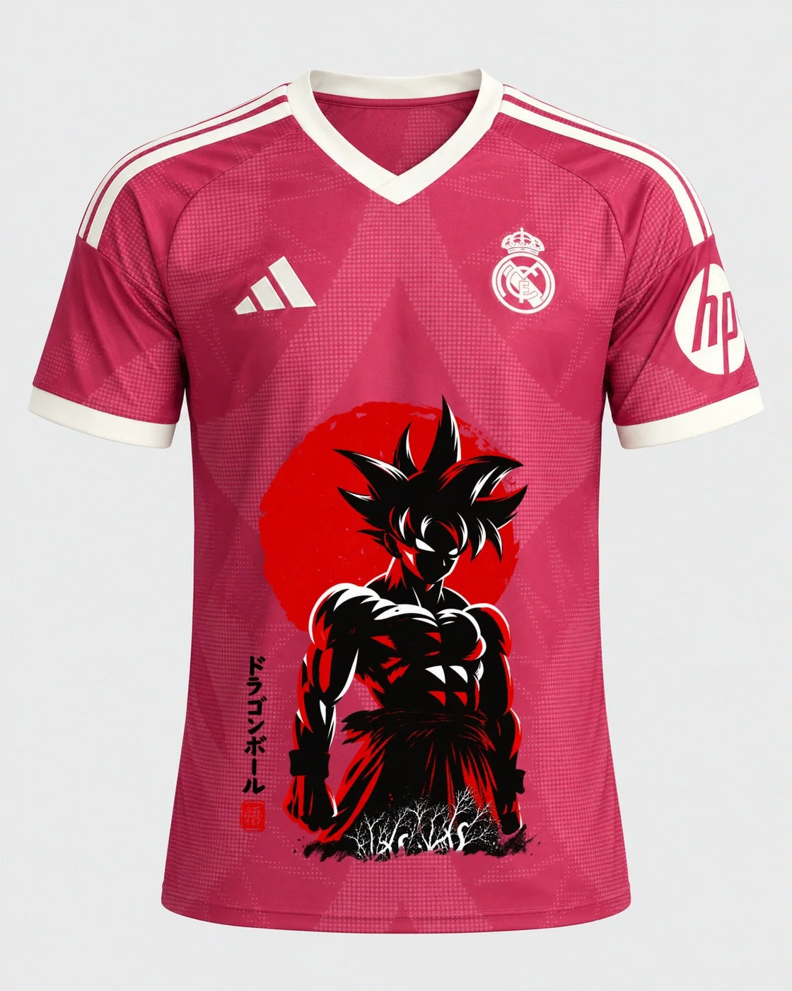 Real Madrid Goku Rising Sun Dragon Ball Jersey — Front