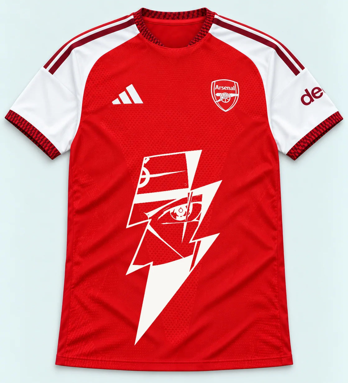 Arsenal Red Kakashi Lightning Eye Jersey — Front