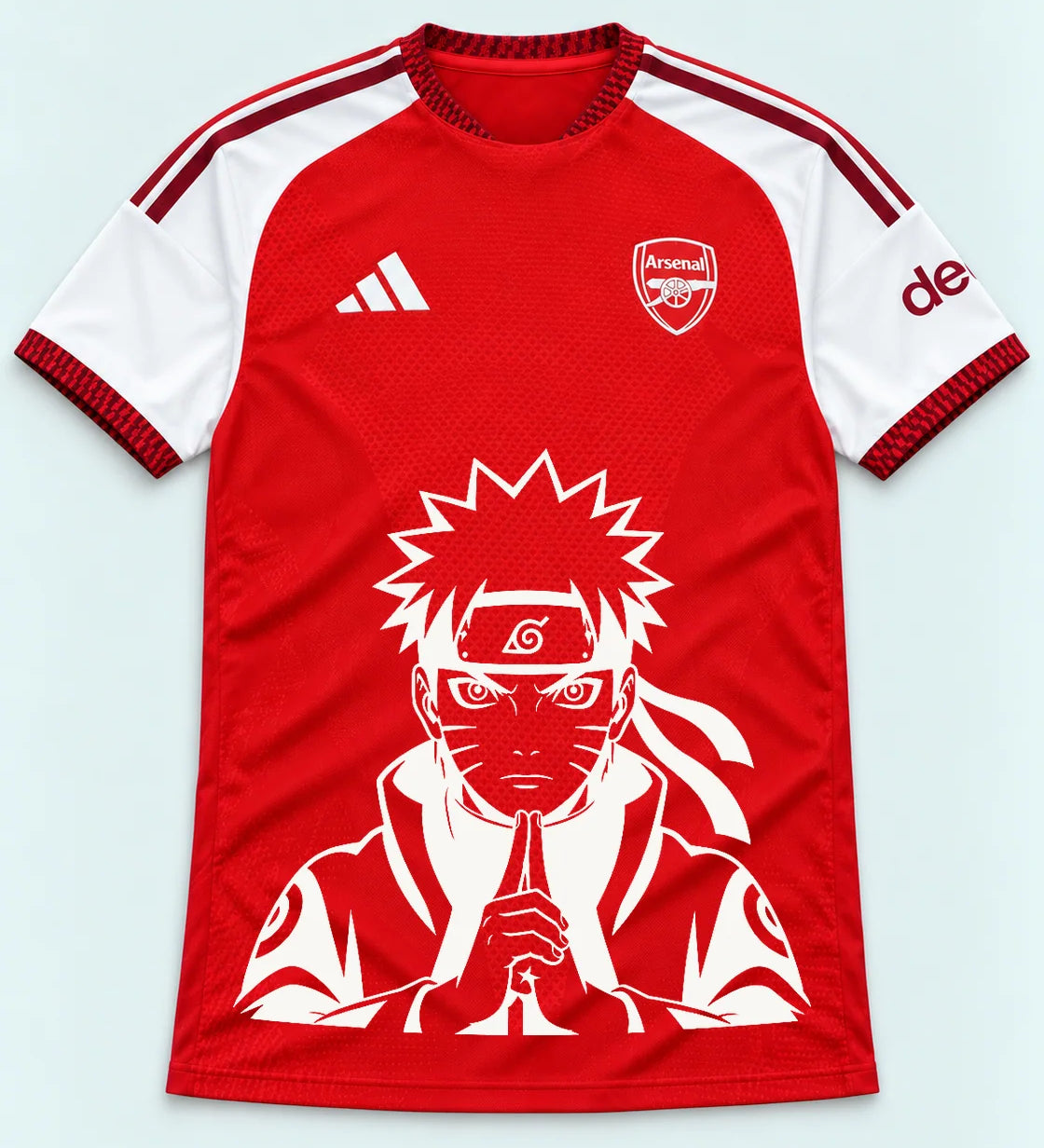 Arsenal Red Naruto Sage Resolve Jersey — Front