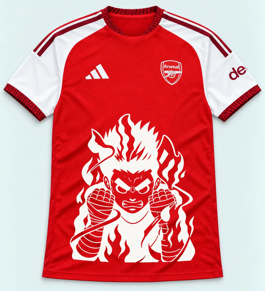 Arsenal Red Rock Lee Inner Flame Jersey — Front