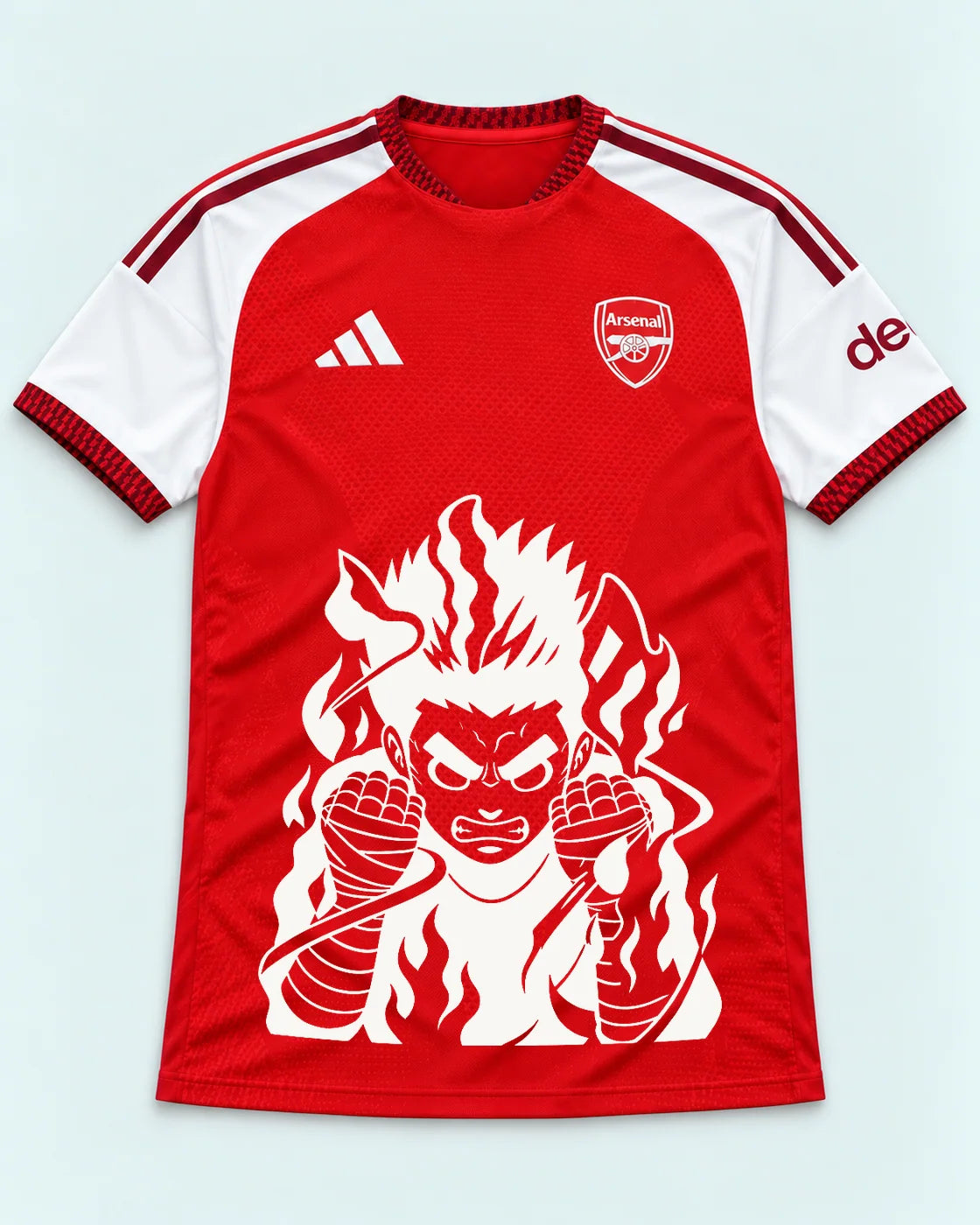 Arsenal Red Rock Lee Inner Flame Jersey — Front