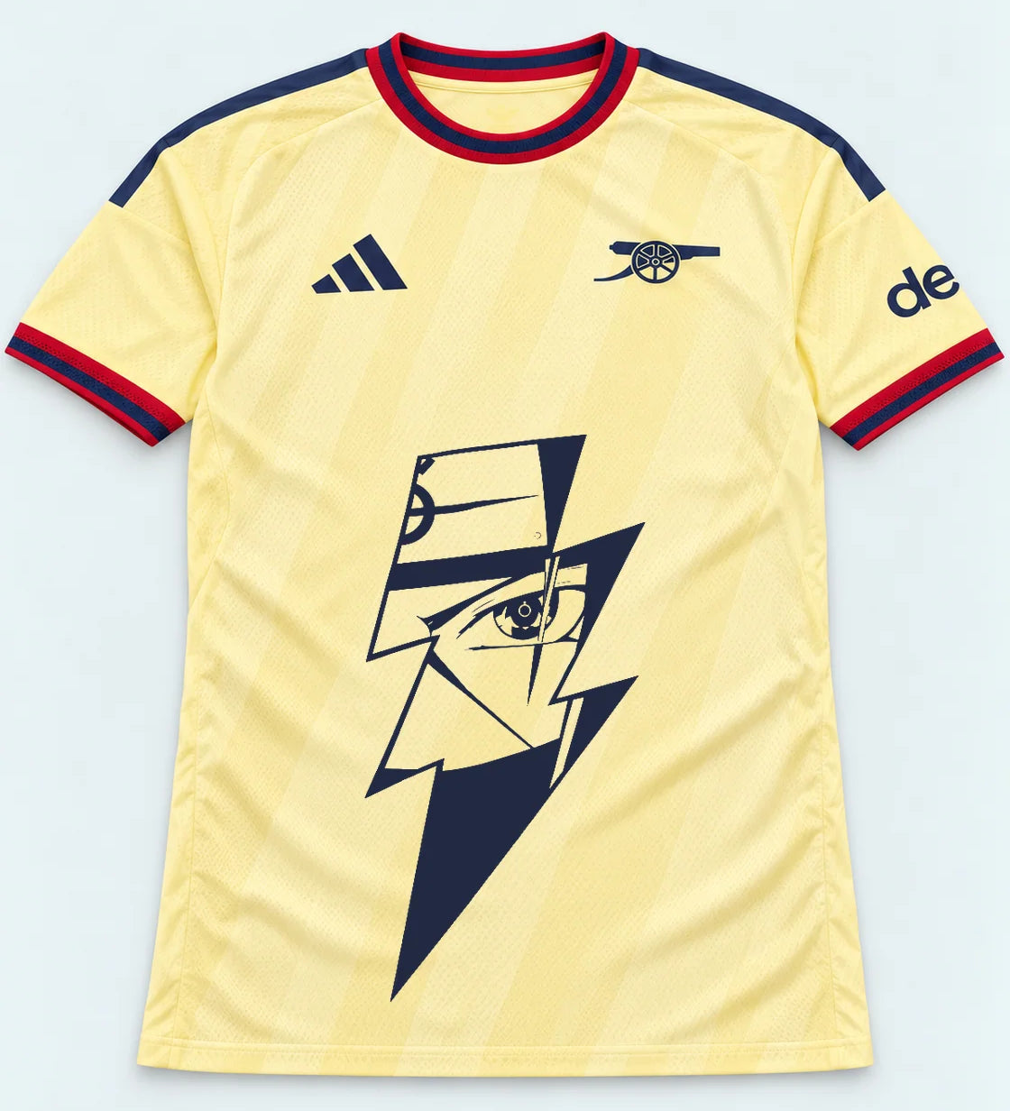 Arsenal Yellow Kakashi Lightning Eye Jersey — Front