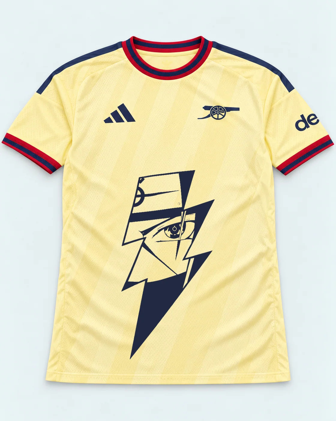 Arsenal Yellow Kakashi Lightning Eye Jersey — Front