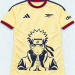 Arsenal Yellow Naruto Sage Resolve Jersey — Front