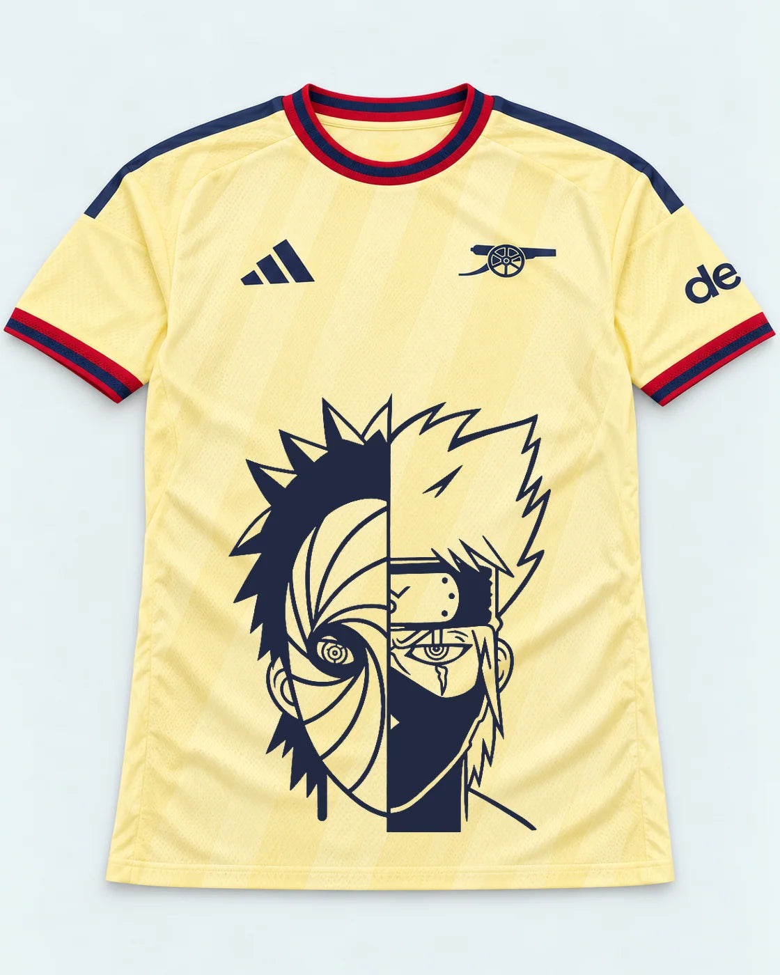 Arsenal Yellow Obito Kakashi Shared Destiny Jersey — Front