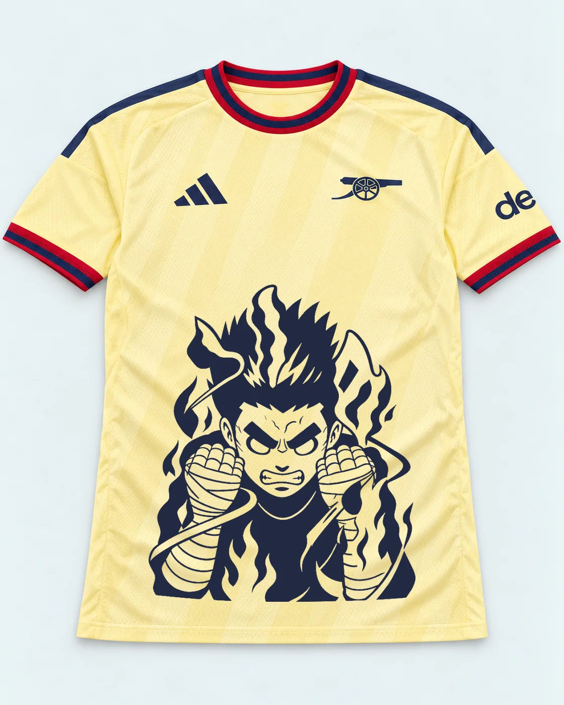 Arsenal Yellow Rock Lee Inner Flame Jersey — Front