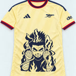 Arsenal Yellow Rock Lee Inner Flame Jersey — Front
