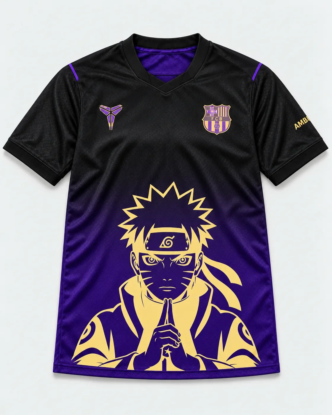 Barcelona Black Purple Naruto Sage Resolve Jersey — Front